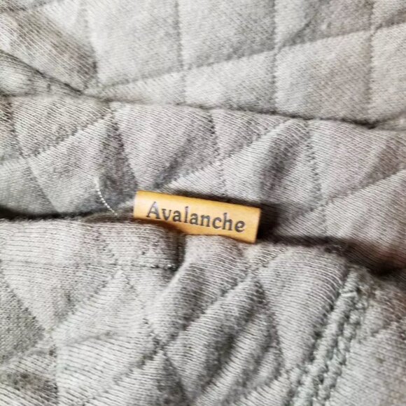 Avalanche Olive Green Quilted Long Sleeve 1/4 Button Up Pullover Size Small - Picture 5 of 5